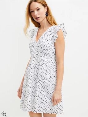 LOFT floral eyelet lace dress size 12 NWT